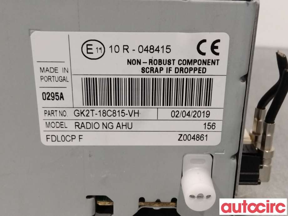Bilstereo til Ford Transit 2014-->>  (FORD|2376070|GK2T-18C815-VH|)