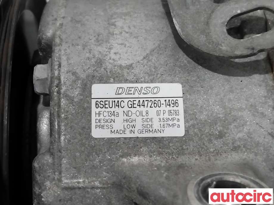 Aircondition kompressor til Toyota Avensis 2009-2015 (Type III, Fase 1)  (TOYOTA|8831005140|447260-1496|)