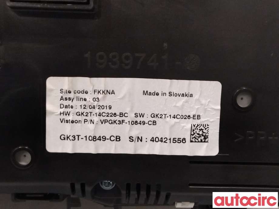 Instrumentpanel til Ford Transit 2014-->>  (FORD|2432662|GK3T-10849-CC|)