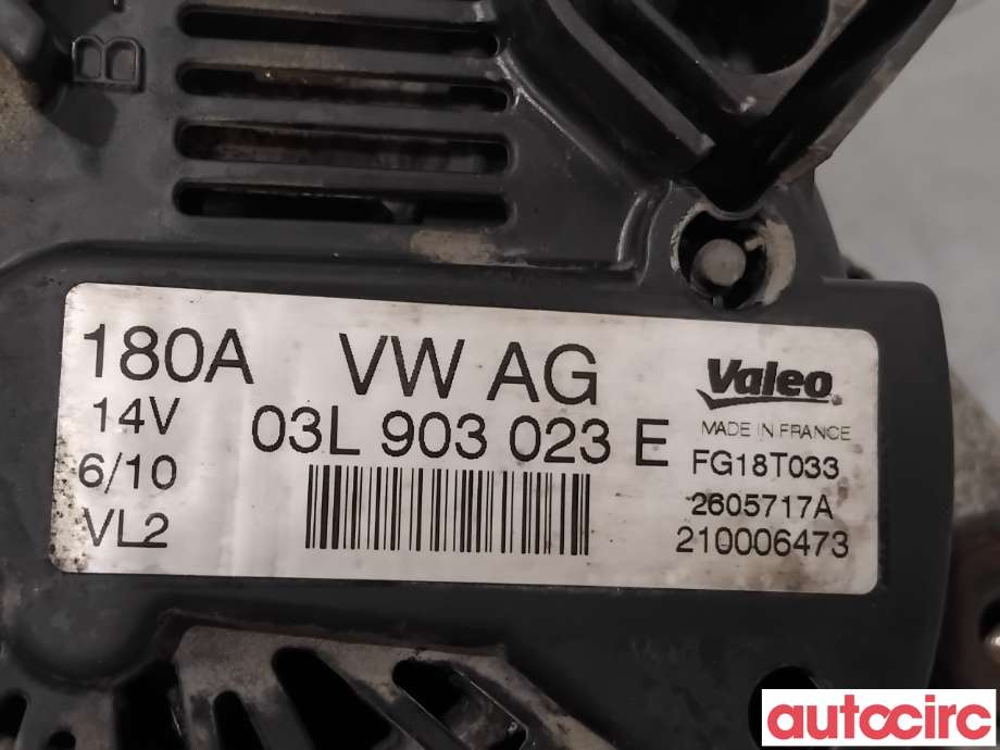 Dynamo til VW Passat 2005-2010 (B6) (B6) (VOLKSWAGEN|03L903023EX|FG18T033|03L903024JX)