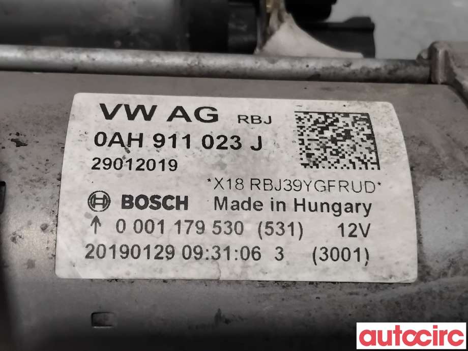 Starter til VW Caddy 2015-2020 (Type III, Fase 3) (VOLKSWAGEN|0AH911023JX|0001179530|0AH911023J)