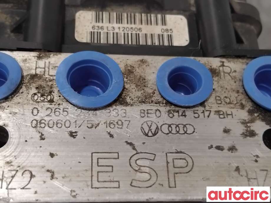ABS sentral til Audi A4 2004-2008 (Type III) (B7) (B7) (AUDI|8E0614517BJ|0265234333|8E0614517BH)
