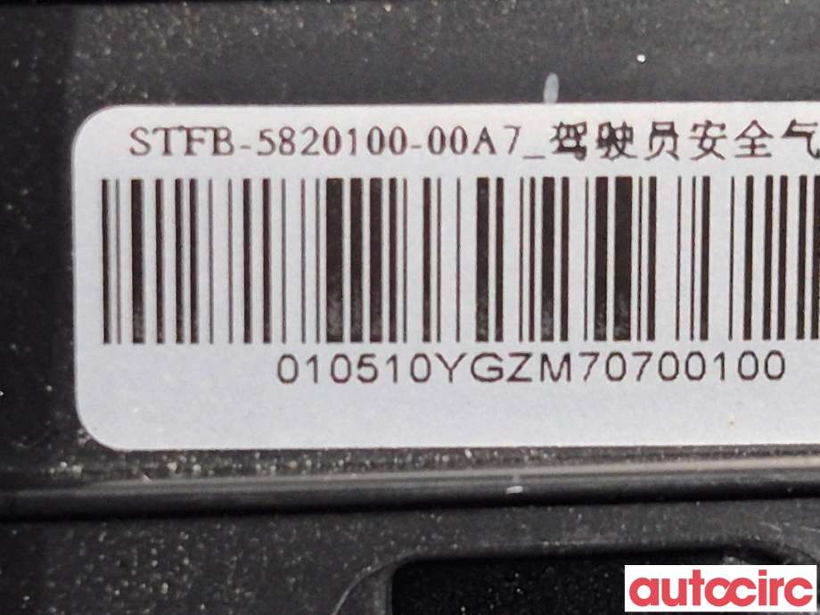 Airbag rattpute til BYD Tang 2020-->>  (BYD|STFB582010000A7|)