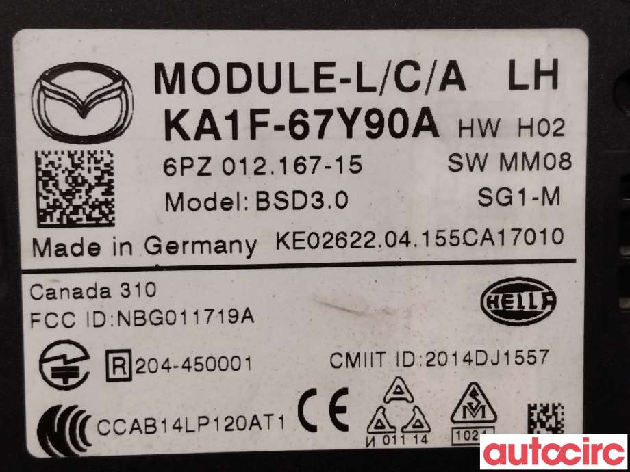Sensor radar til Mazda CX-5 2012-2017 (Type I)  (MAZDA|KA1F-67-Y90A|)