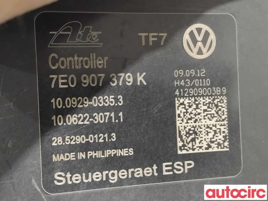 ABS sentral til VW Transporter / Caravelle 2009-2015 (Fase 2) (T5) (T5) (VOLKSWAGEN|7E0614517H|100929-03353)