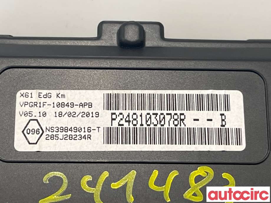 Instrumentpanel til Renault Kangoo 2008-2021 (Type II)  (RENAULT|248103078R)