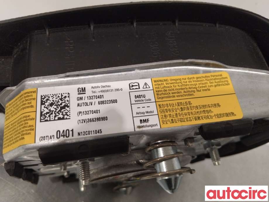 Airbag rattpute til Opel Insignia A 2009-2014 (OPEL|13270401|608323500|22964968)