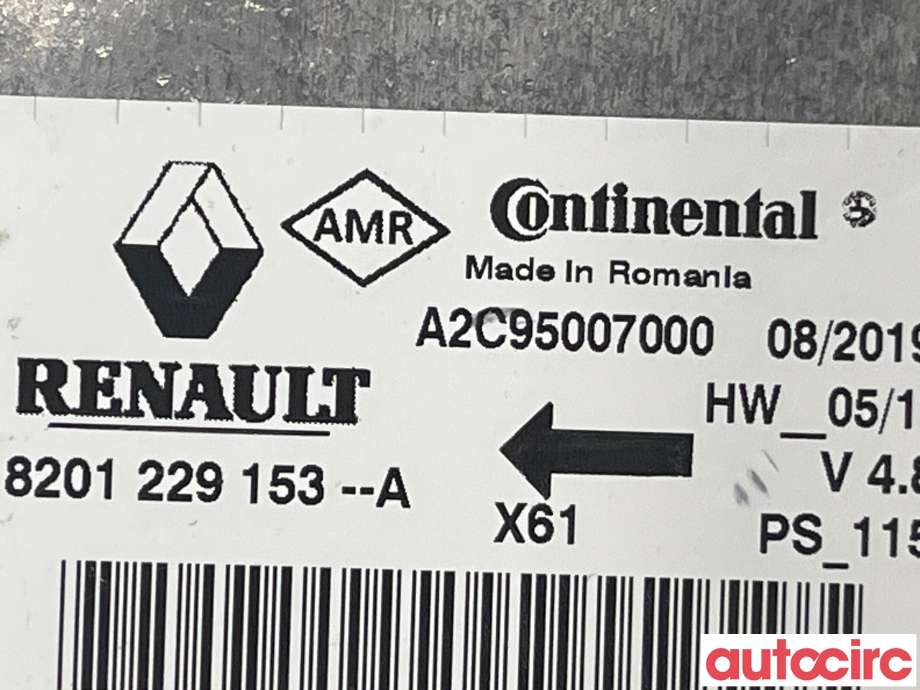 Airbag elektronikk til Renault Kangoo 2008-2021 (Type II) (RENAULT|9201229153|8201229153)