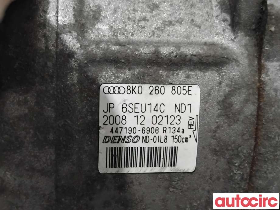 Aircondition kompressor til Audi A4 2007-2014 (Type IV) (B8) (B8) (AUDI|8K0260805L|447190-6906|8K0260805E)