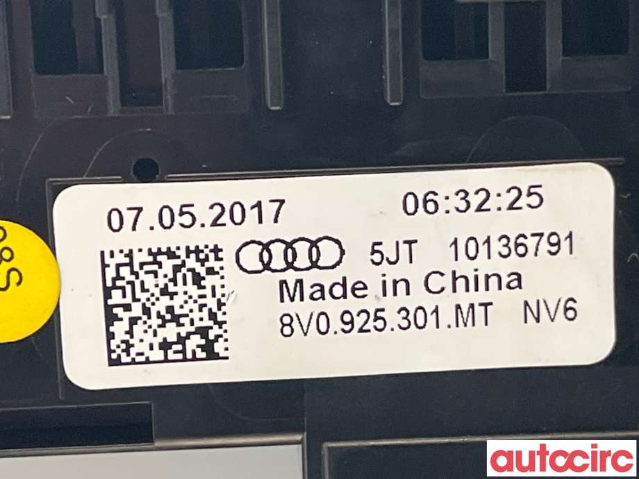 Bryter diverse til Audi A3 2016-2020 (Type III, Fase 2) (AUDI|8V0925301MT|)