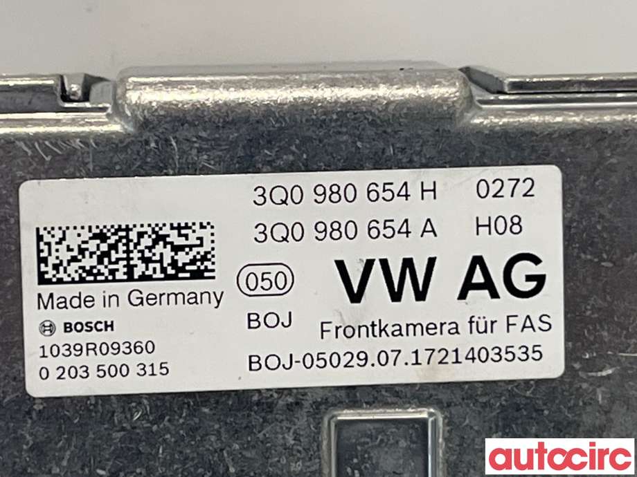 Kamera til Audi A3 2016-2020 (Type III, Fase 2)  (AUDI|3Q0980654L)