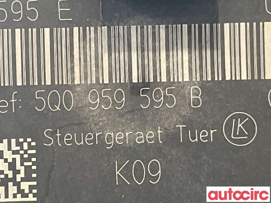 Styreenhet dør venstre foran til Audi A3 2016-2020 (Type III, Fase 2)  (AUDI|5Q0959595E|)