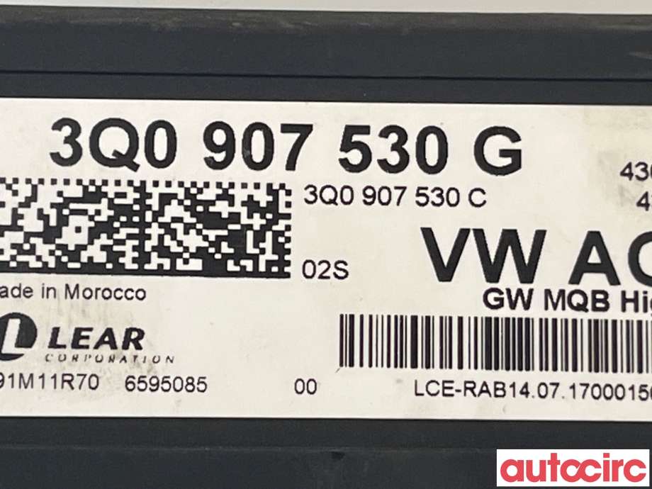 Diverse deler til Audi A3 2016-2020 (Type III, Fase 2) (AUDI|3Q0907530G)