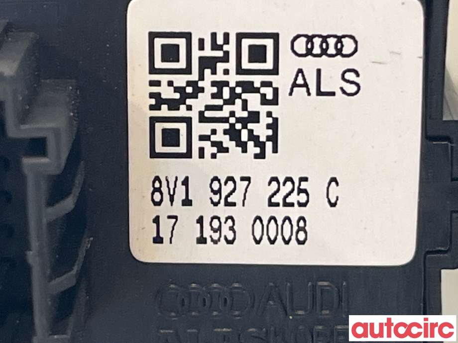 Bryter elektrisk håndbrekk/parkbrems til Audi A3 2016-2020 (Type III, Fase 2)  (AUDI|8V1927225C|)