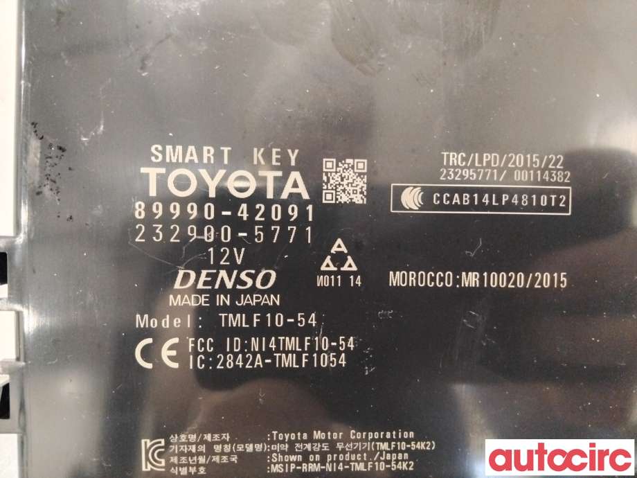 Styreenhet nøkkelfri/keyless til Toyota RAV4 2016-2019 (Type IV, Fase 2)  (TOYOTA|8999042091|232900-5771|89990-42091)