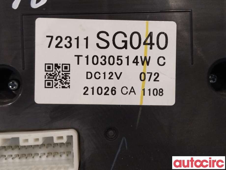 Varmeapparat betjening til Subaru Forester 2013-2019 (Type IV)  (SUBARU|72311SG040)