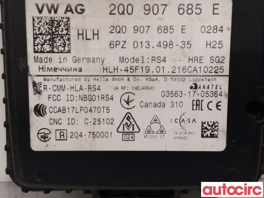 Sensor radar til VW ID.4 2020-->>  (VOLKSWAGEN ID4|2Q0907685E)