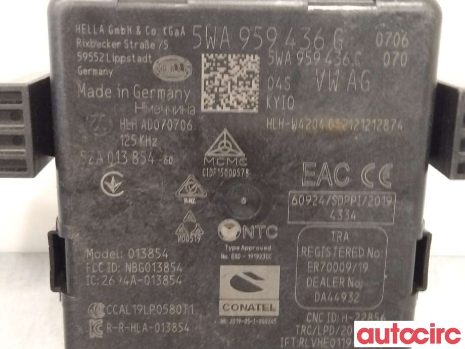 Styreenhet nøkkelfri/keyless til VW ID.4 2020-->>  (VOLKSWAGEN ID4|5WA959436AB)