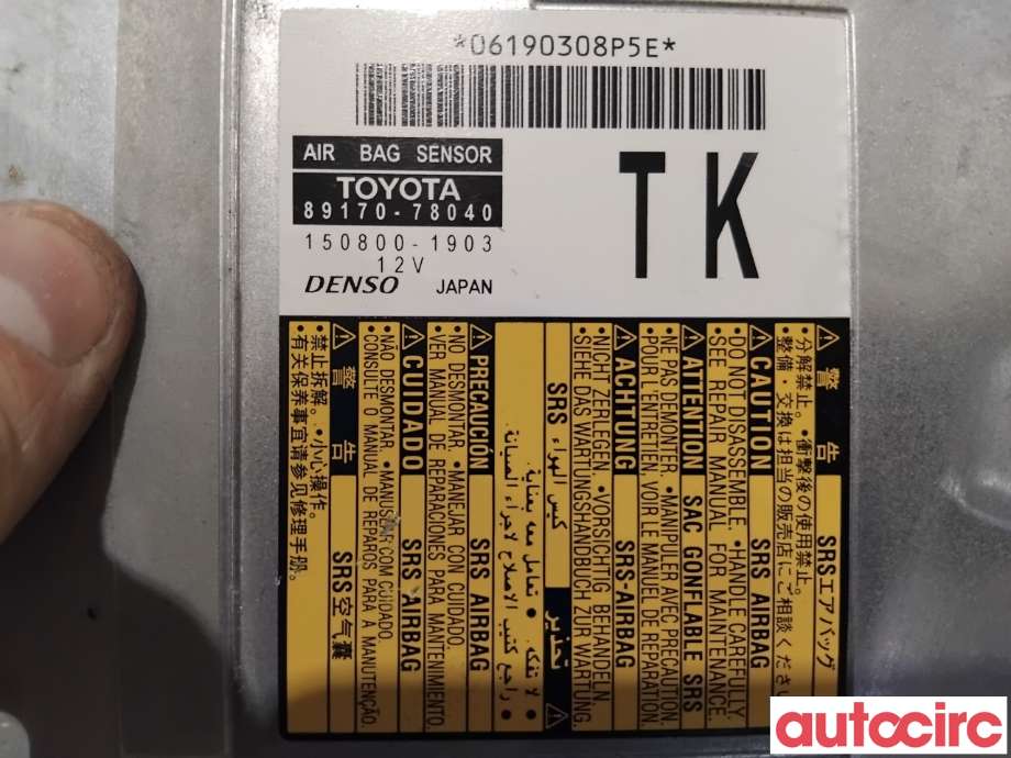 Airbag elektronikk til Lexus NX 2014-2021 (Type I) (AZ10) (AZ10) (LEXUS|8917078040|150800-1903|89170-78040)