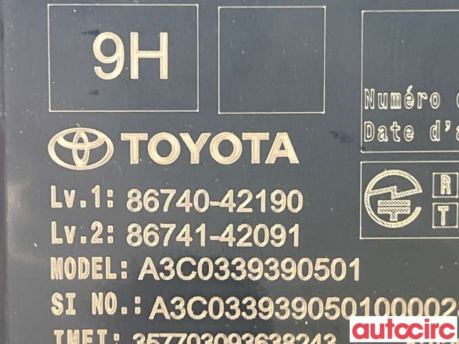 Styreenhet diverse til Toyota RAV4 2019-->> (Type V)  (TOYOTA|8674042190)