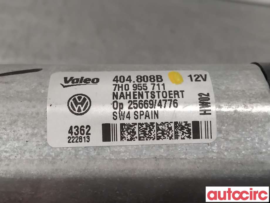 Viskermotor bakrute til VW Transporter / Caravelle 2009-2015 (Fase 2) (T5) (T5) (VOLKSWAGEN|7H0955711|404808B|7LA955711B)