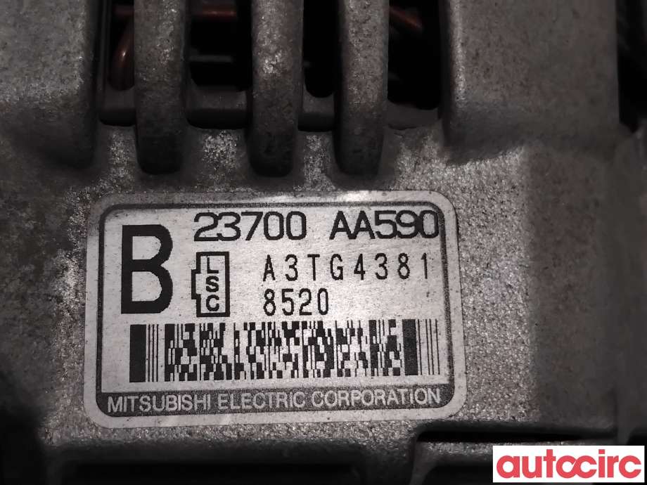 Dynamo til Subaru Legacy 2007-2009 (Type IV, Fase 2)  (SUBARU|23700AA590|A3TG4381)