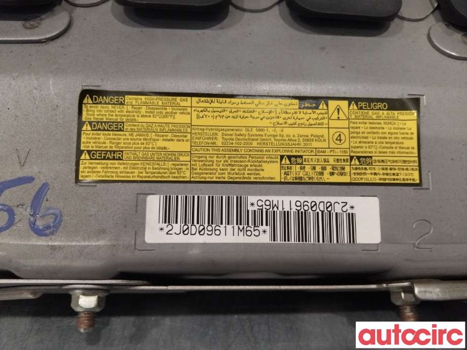 Airbag kne til Toyota Avensis 2009-2015 (Type III, Fase 1)  (TOYOTA|7390005030C0)