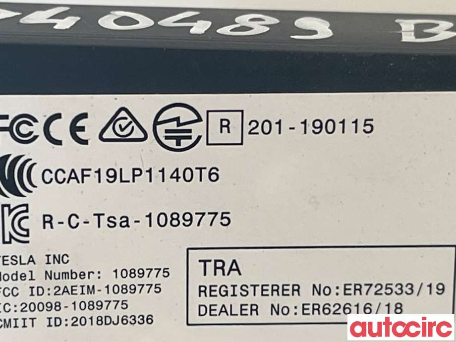 Styreenhet diverse til Tesla Model 3 2018-2023 (Fase 1)  (TESLA|1097855-00-H|)