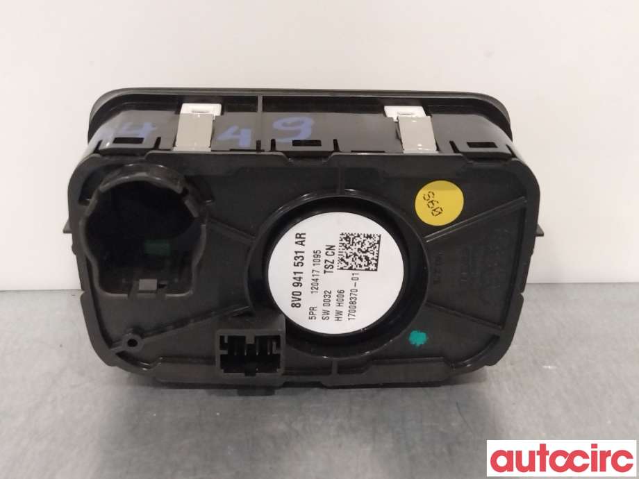 Bryter lys til Audi A3 2016-2020 (Type III, Fase 2)  (AUDI|8V0941531AR|)