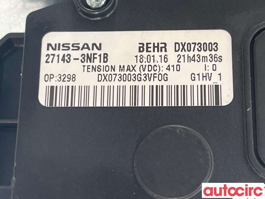 Varmeapparat register til Nissan Leaf 2011-2017 (Type I)  (NISSAN|271433NF1B)