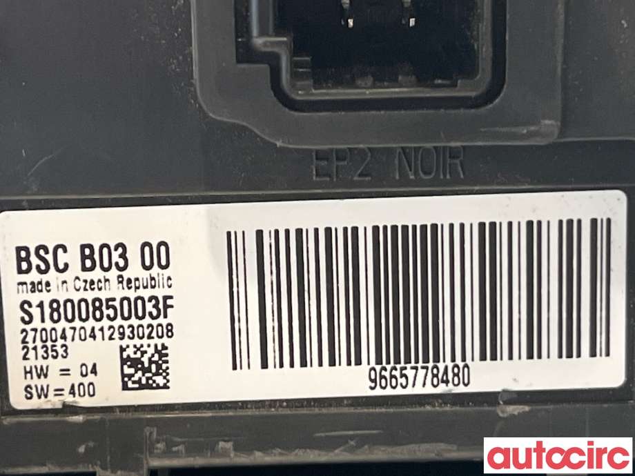 Styreenhet comfort (BCM) til Peugeot Partner 2008-2015 (Type II, Fase 1)  (PEUGEOT|9665778480|S180085003F)