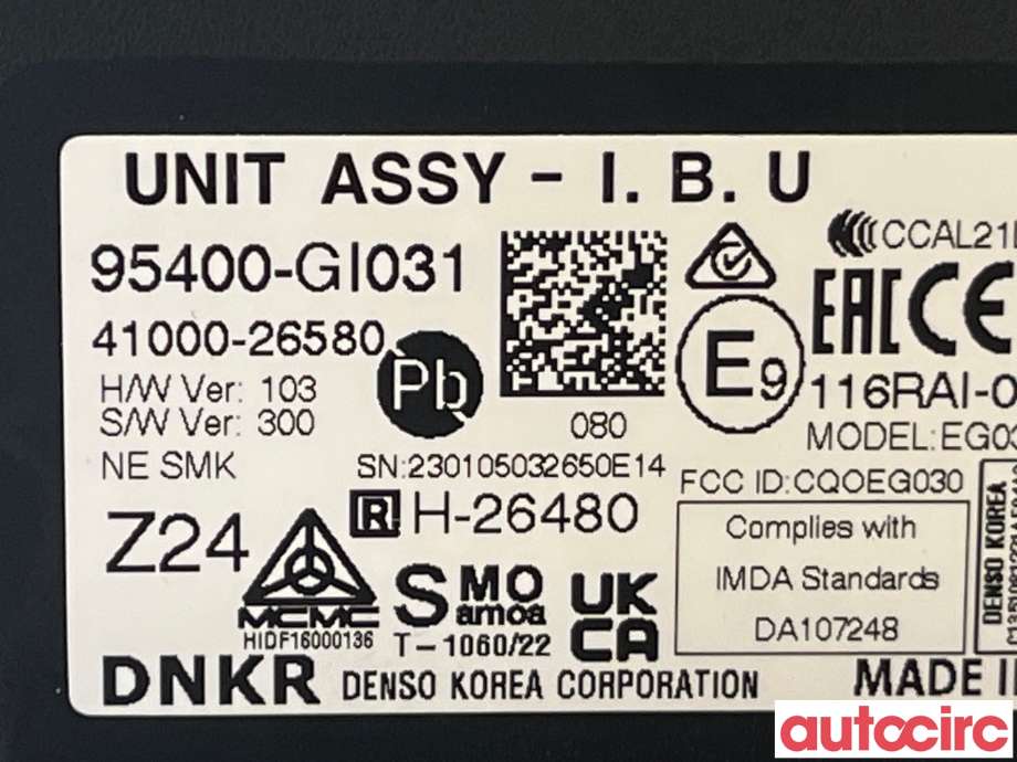 Styreenhet diverse til Hyundai Ioniq 5 2021-->>  (HYUNDAI|95400GI031)