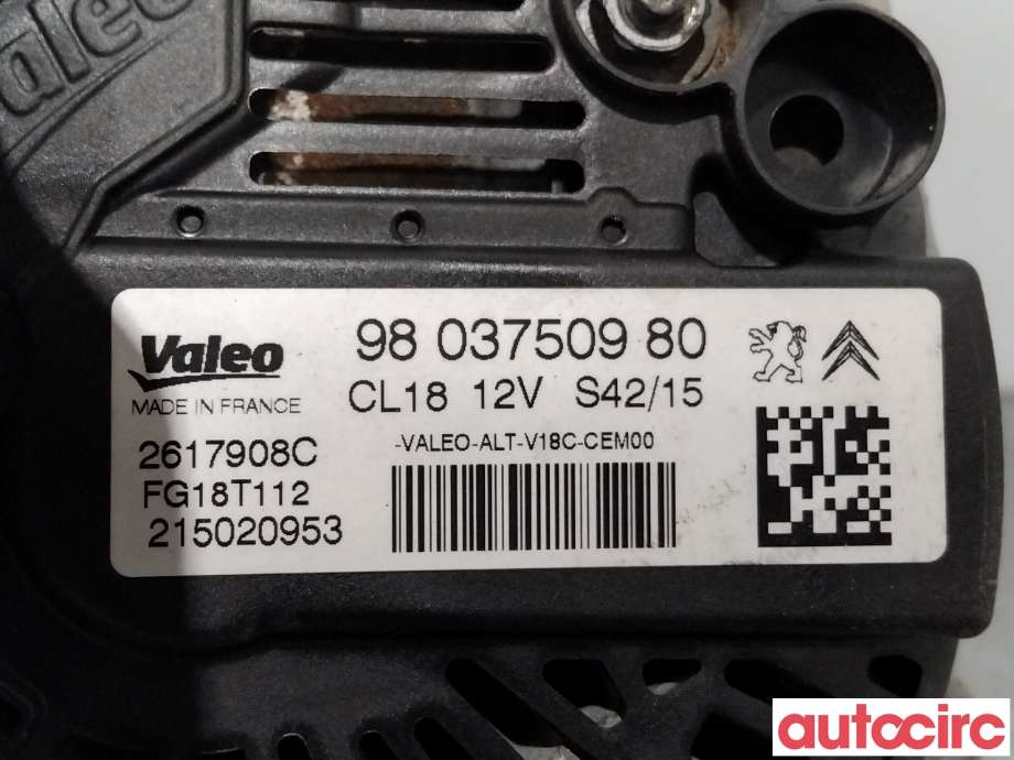 Dynamo til Peugeot Expert 2007-2016 (Type II)  (PEUGEOT|1609016080|FG18T112|9803750980)