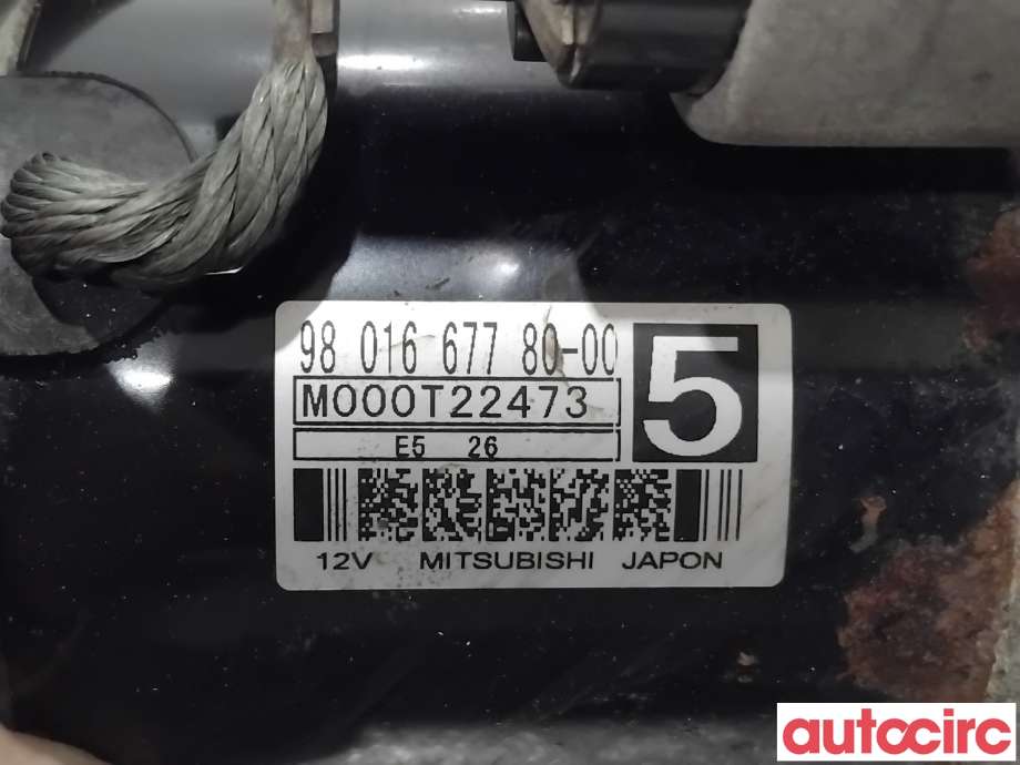 Starter diesel til Peugeot 3008 2009-2016 (Type I)  (PEUGEOT|5802EG|M000T22473|9801667780)