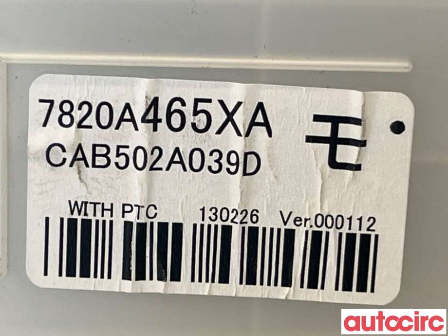 Varmeapparat betjening til Mitsubishi Outlander 2012-2015 (Type III, Fase 1)  (MITSUBISHI|7820A465XA|CAB502A039D)