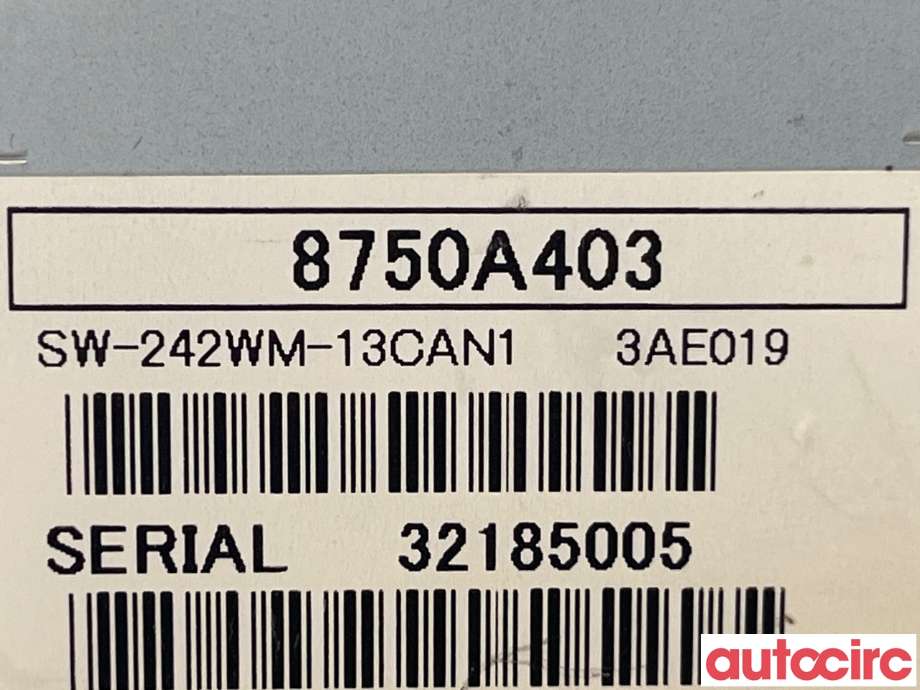 Styreenhet diverse til Mitsubishi Outlander 2012-2015 (Type III, Fase 1)  (MITSUBISHI|8750A403)