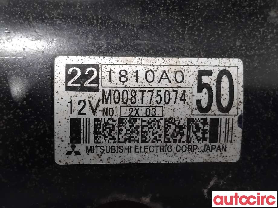 Starter diesel til Mitsubishi Pajero 2007-2016 (Type IV, Fase 1)  (MITSUBISHI|1810A050|M008T75074)