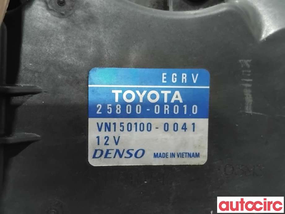 EGR-ventil til Toyota Avensis 2009-2015 (Type III, Fase 1)  (TOYOTA|258000R010|VN150100-0041|25800-0R010)