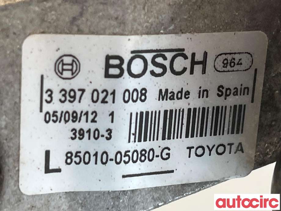 Viskermotor frontrute til Toyota Avensis 2009-2015 (Type III, Fase 1)  (TOYOTA|8501005080|0390241642|85110-05070)