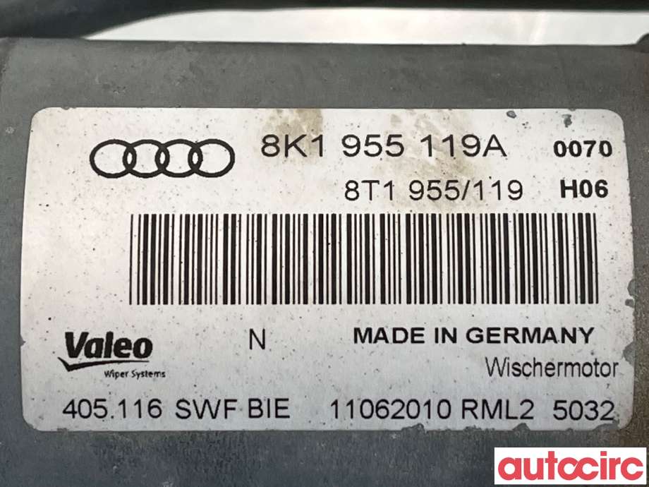 Viskermotor frontrute til Audi A4, Allroad 2009-2016 (Type I) (B8) (B8) (AUDI|8K1955023C|405116|8K1955023E)