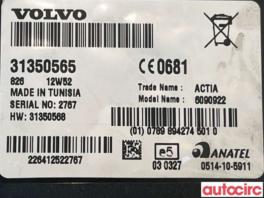 Styreenhet diverse til Volvo V40 2012-2019 (VOLVO|36010001)