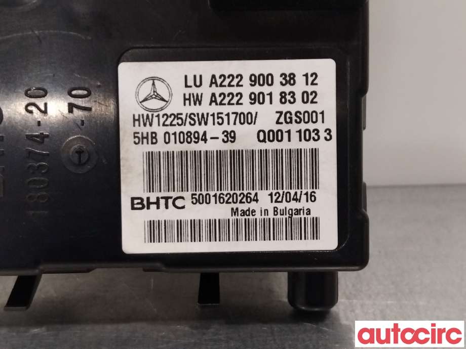 Styreenhet klima/aircondition til Mercedes GLC 2015-2022 (X253) (X253) (MERCEDES|A2229003812)