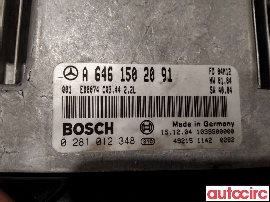 Styreenhet motor til Mercedes E-Klasse 2002-2006 (Fase 1) (W211) (W211) (MERCEDES|A6461504491|0281012348|A6461502091)