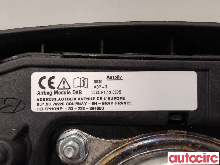 Airbag rattpute til Hyundai i10 2008-2013 (Type I)  (HYUNDAI|56900B4100PYN|)
