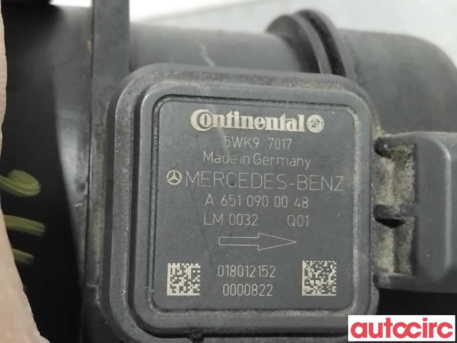 Luftmengde/luftmassemåler til Mercedes E-Klasse 2009-2013 (Fase 1) (W212) (W212) (MERCEDES|A6510900048|5WK97017)
