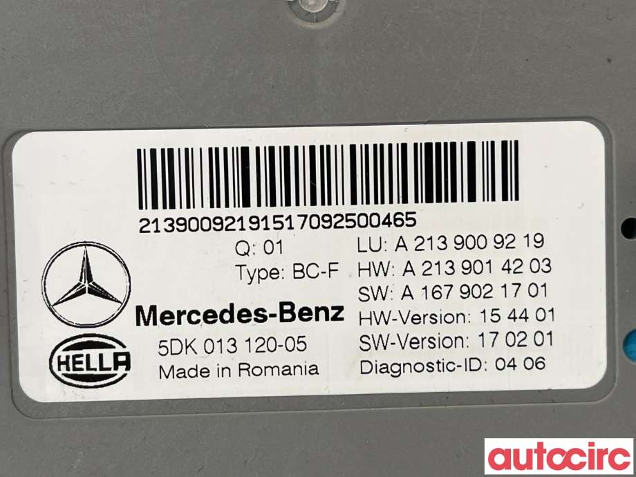 Styreenhet comfort (BCM) til Mercedes E-Klasse 2016-2023 (W213) (W213) (MERCEDES|A2139009219)