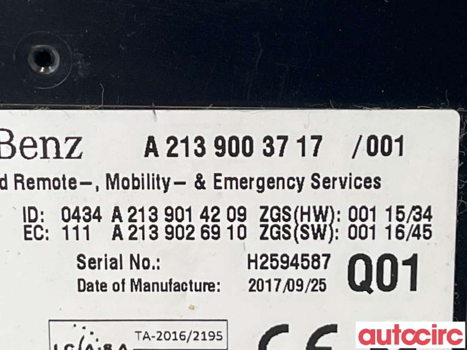 Styreenhet diverse til Mercedes E-Klasse 2016-2023 (W213) (W213) (MERCEDES|A2139003717|A2229009920)