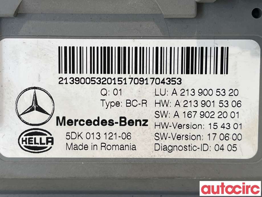 Styreenhet comfort (BCM) til Mercedes E-Klasse 2016-2023 (W213) (W213) (MERCEDES|A2139009219|A2139005320|A2139005622)