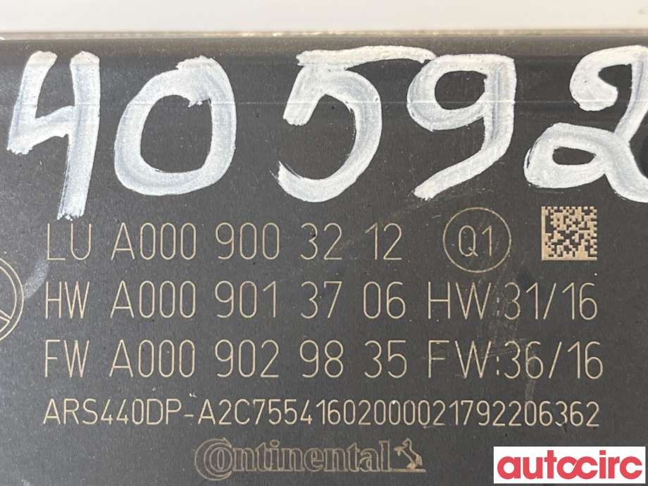 Sensor radar til Mercedes E-Klasse 2016-2023 (W213) (W213) (MERCEDES|A0009059707|A0009003212|A0009002839)