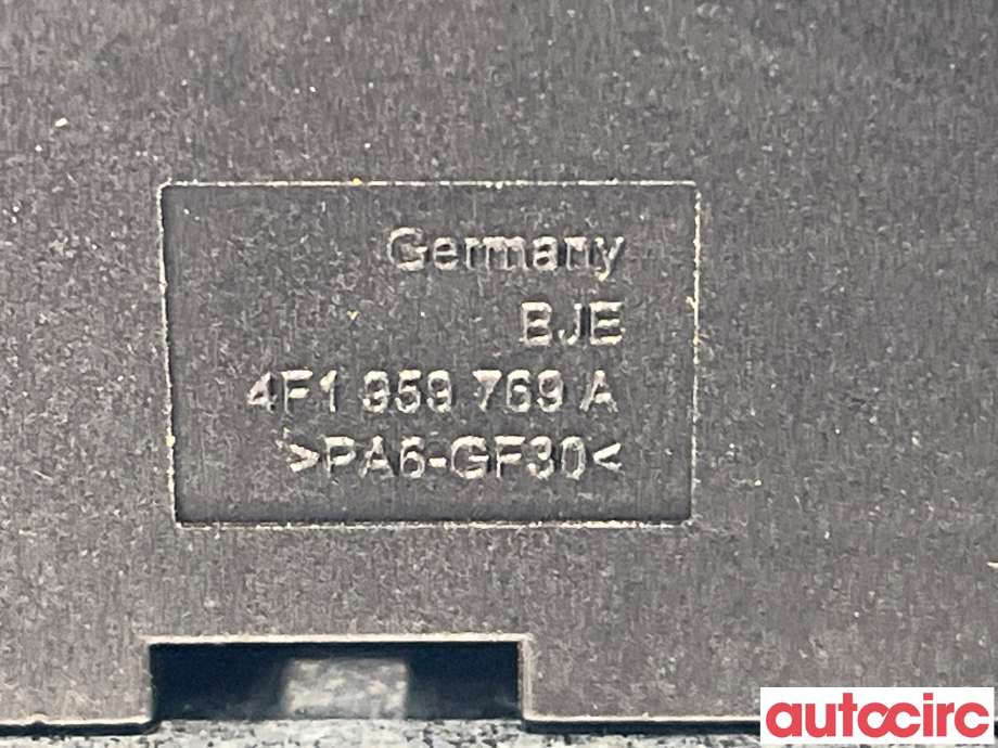 Bryterpanel førersete til Audi A6 2008-2011 (Type III, Fase 2) (C6) (C6) (AUDI|4F1959769A)